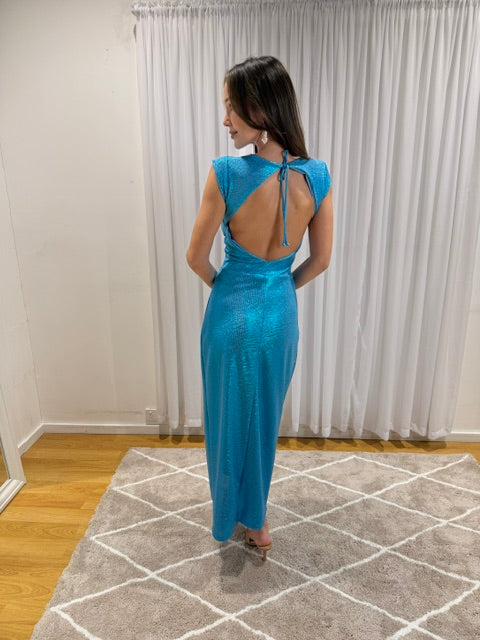 Artemis Backless Dress - Blue