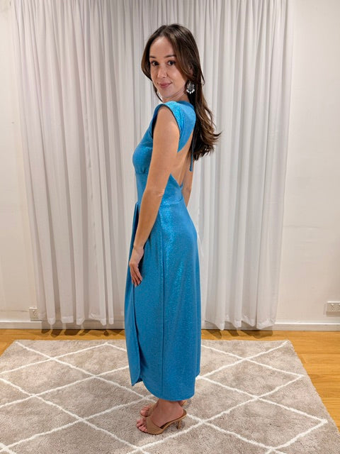 Artemis Backless Dress - Blue