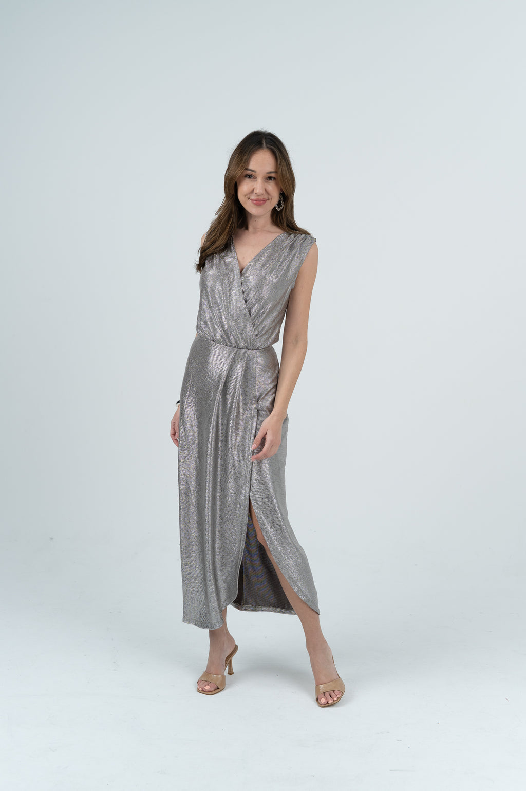 Athena Dress - Sleeveless Dark Silver