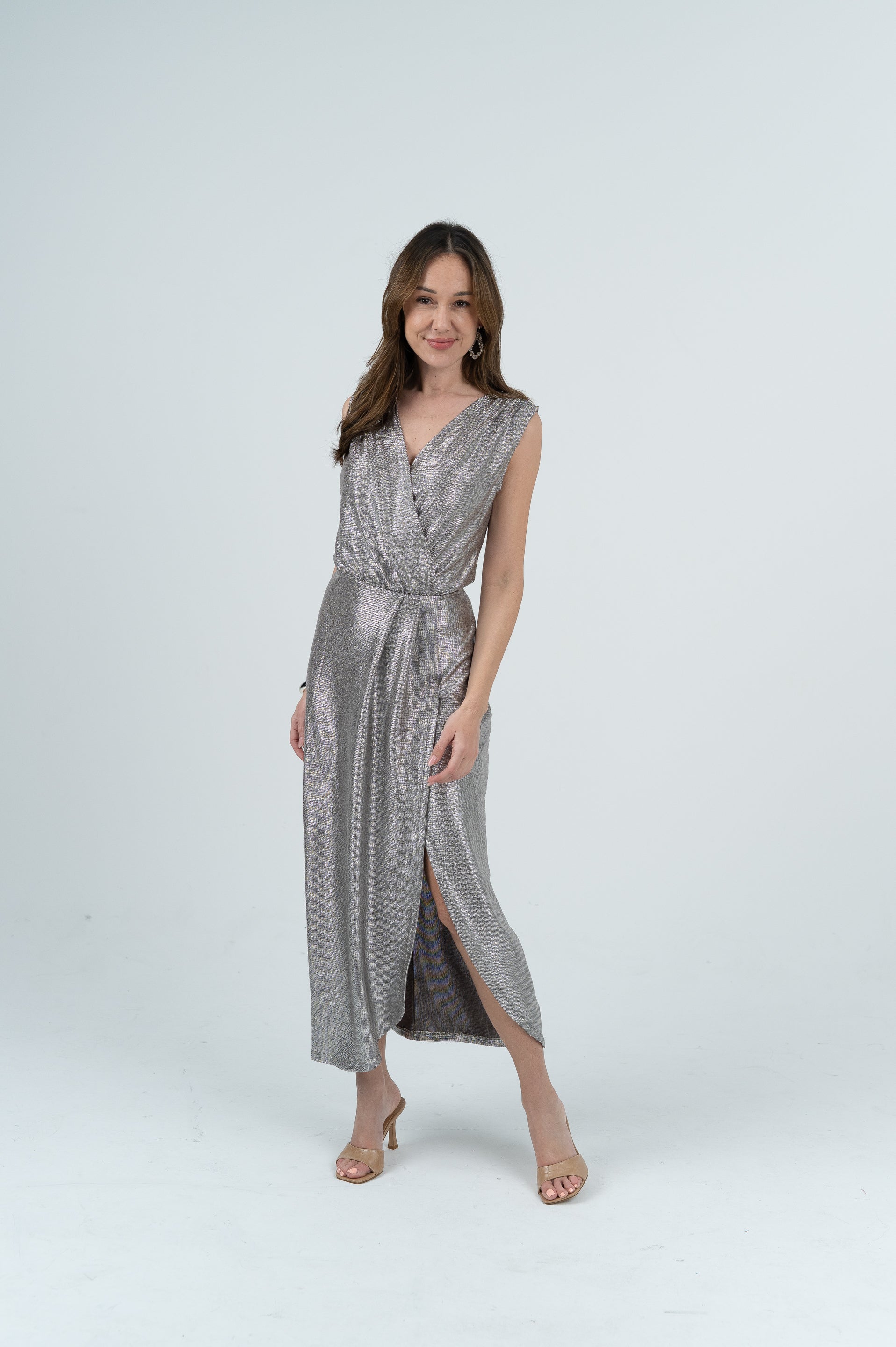 Athena Dress - Sleeveless Dark Silver