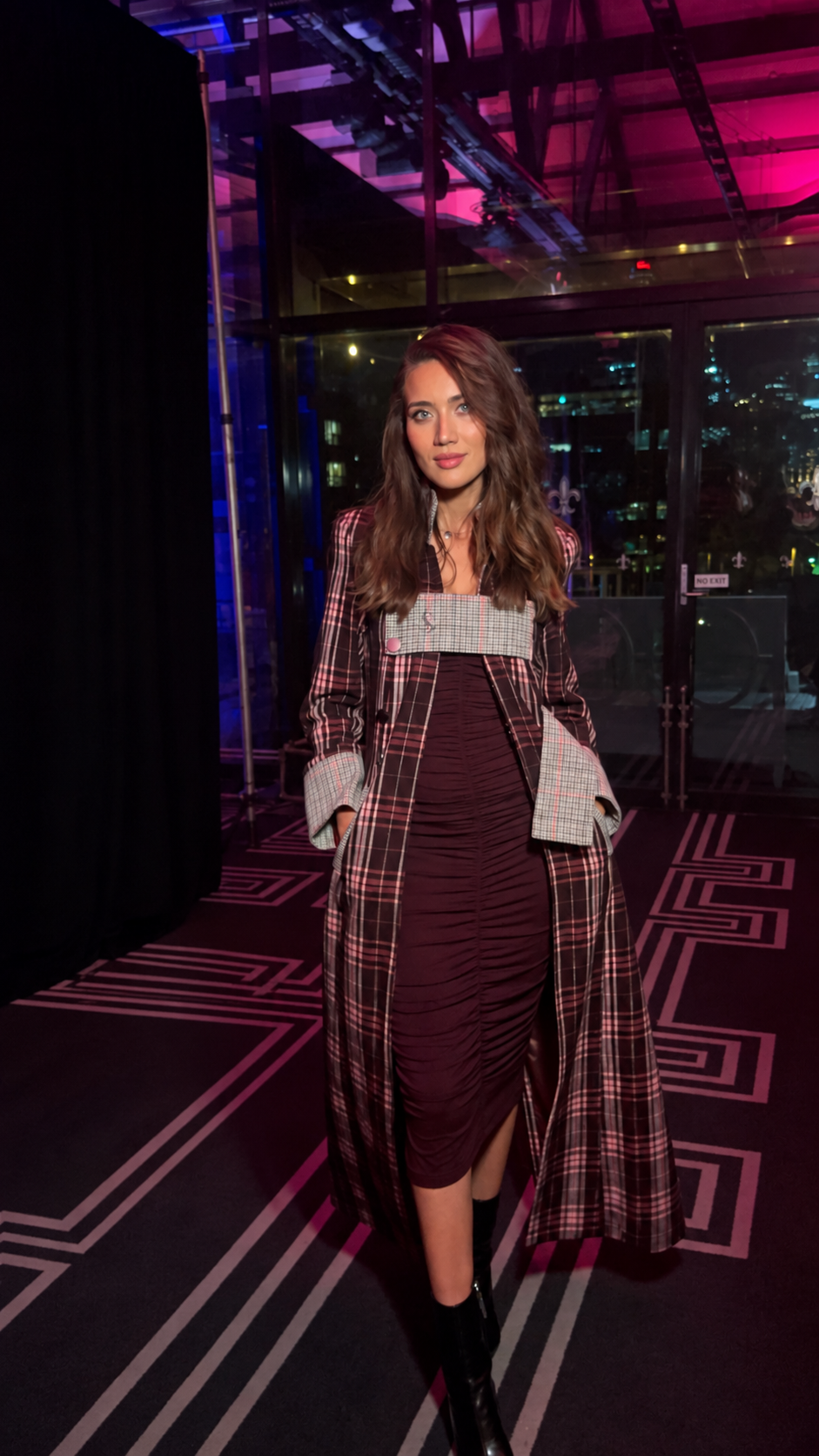 Maroon Walker Tailored Coat