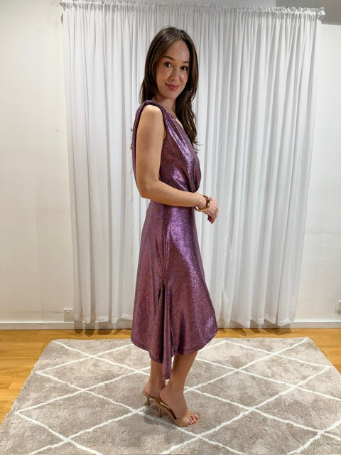 Gaia Dress - Midi Pink