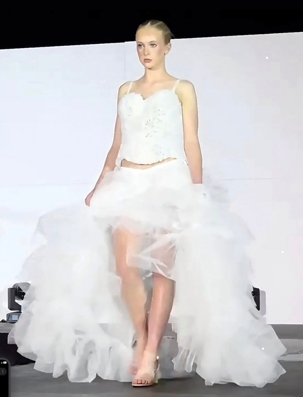 White Coral Top and Skirt