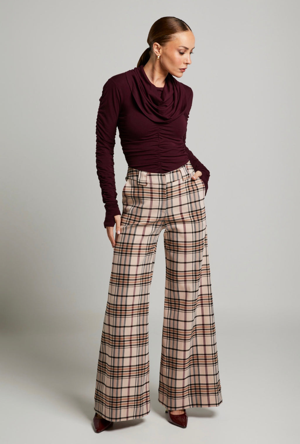Check Maddix Wide Leg Pant