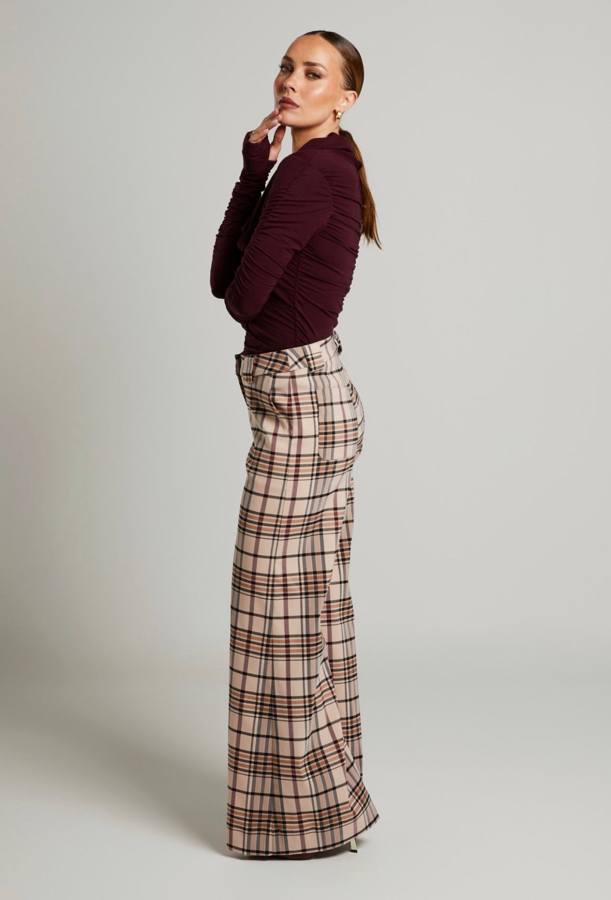 Check Maddix Wide Leg Pant