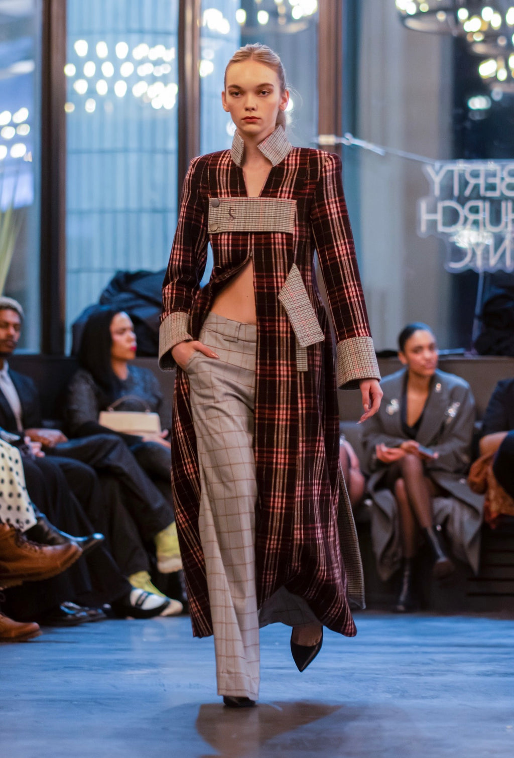 Maroon Walker Tailored Coat