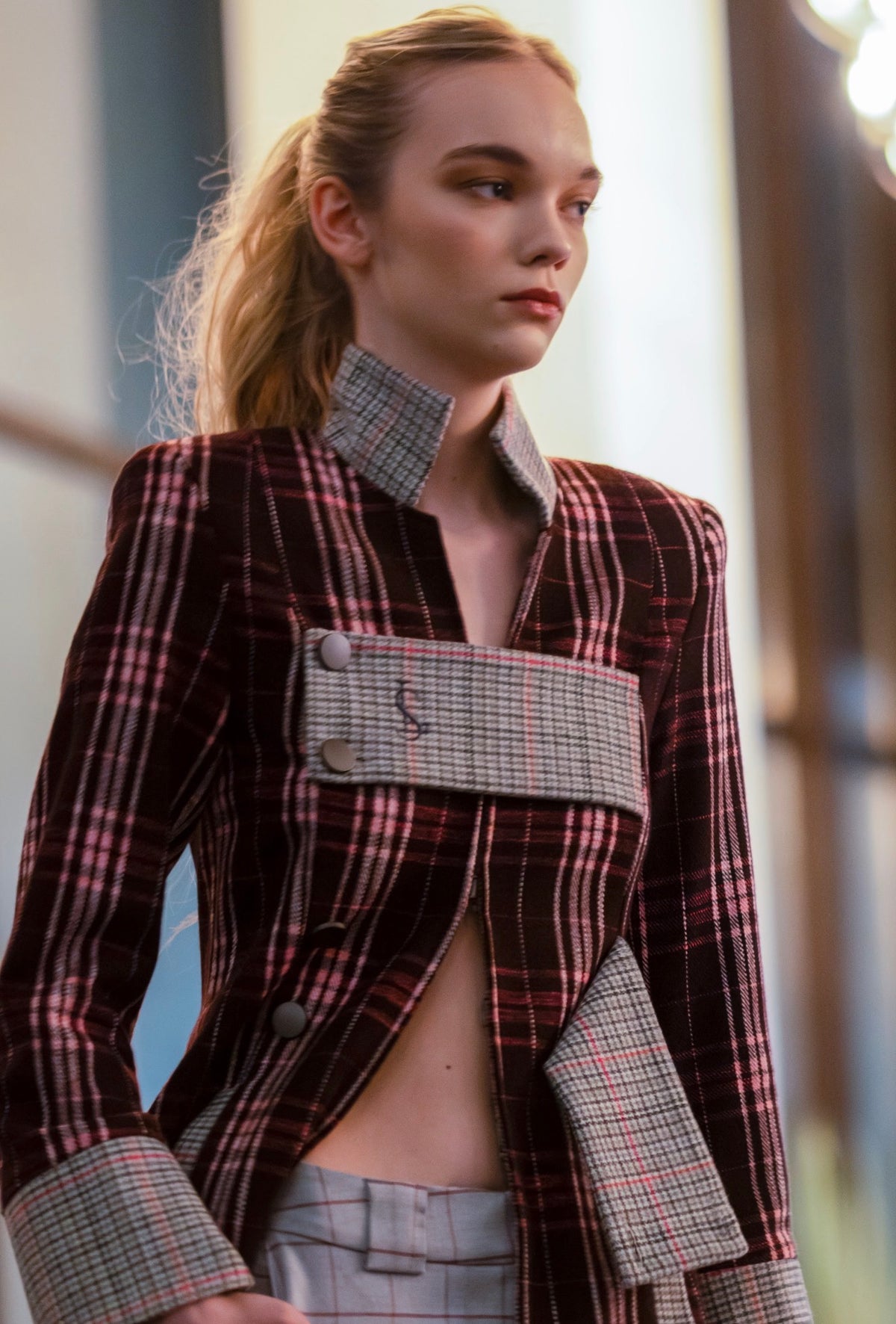 Maroon Walker Tailored Coat