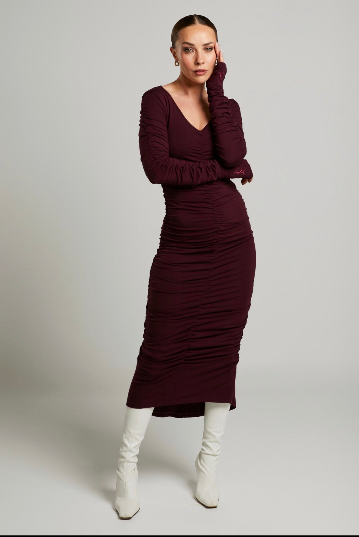 Viva Scoop Ruched Dress